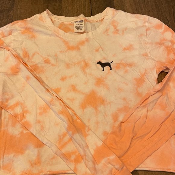 PINK Long Sleeve Cropped Tee - Picture 1 of 2